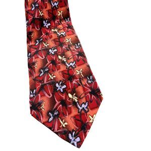 Jerry Garcia Silk Tie Collection 14 Banyan Trees 1996 Vintage Red Burgundy